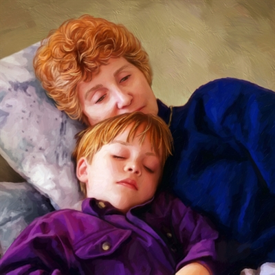 Oil Painting Giclee of Grandma and Grandson Together,by myDaVinci - myDaVinci